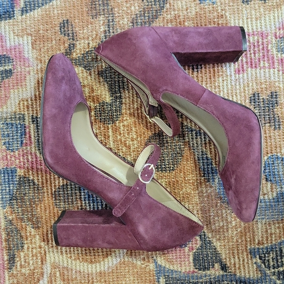 Vince Camuto Shoes - Vince Camuto Suede Mary Jane Heels